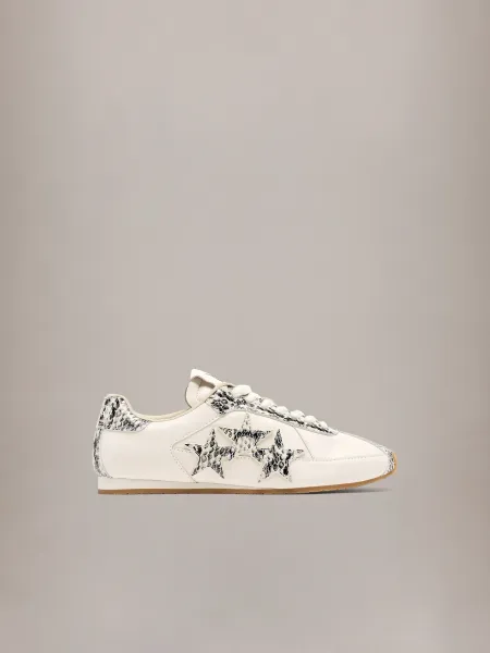 WOMEN - WOMEN'S LIZARD EMBOSSED PACIFIC FLAT - Alabaster