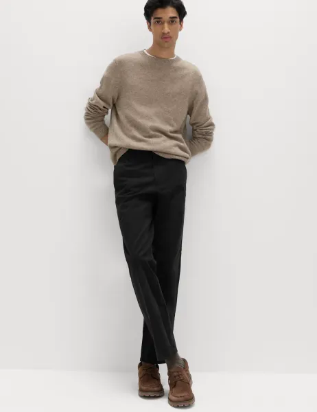Marks & Spencer Regular Fit Pure Cotton Chinos Black
