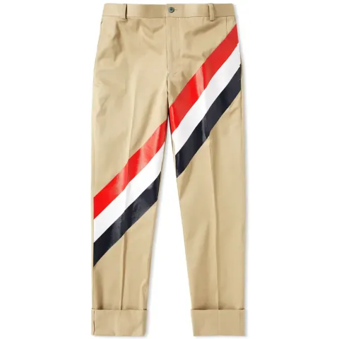 Diagonal Stripe Chino Pant
