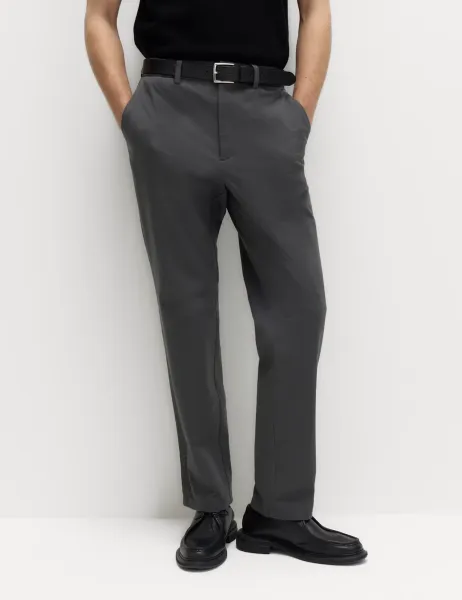 Marks & Spencer The Ultimate Regular Fit Chinos Dark Pewter