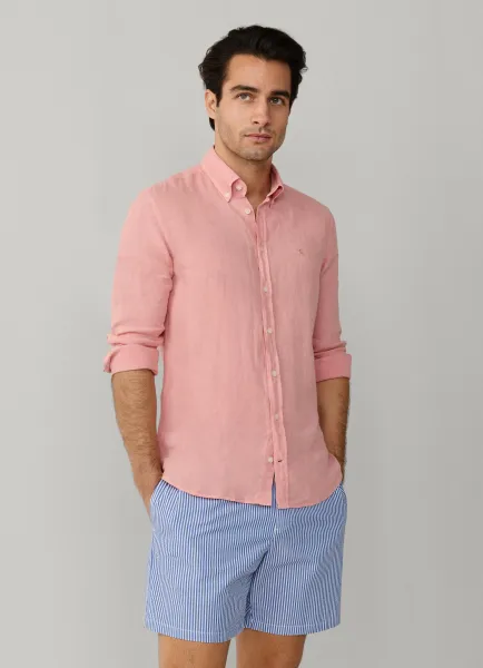 Tailored Seersucker Swim Shorts