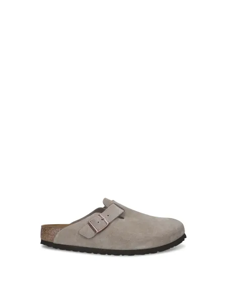 Birkenstock Boston Buckle Suede Clogs