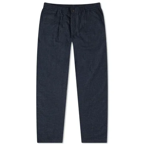 Check Wool Pleated Track Pant