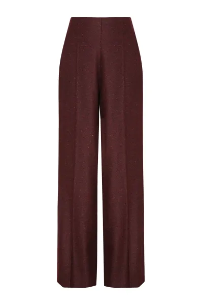 Lalage Beaumont Paloma Trousers in Burgundy Donegal
