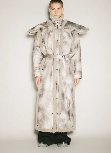 Snap-Off Hood-Panel Aviator Coat