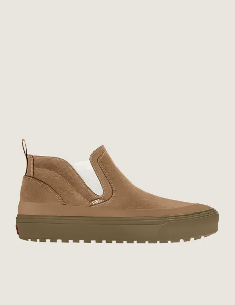 Vans Mid-Slip Insulated Suede Slip-On Trainers Medium Brown
