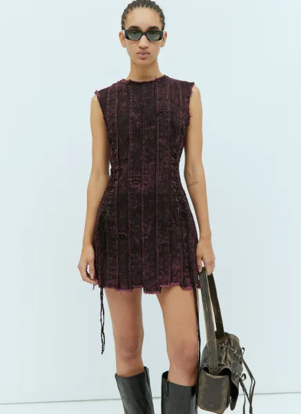 Denim Patchwork Mini Dress