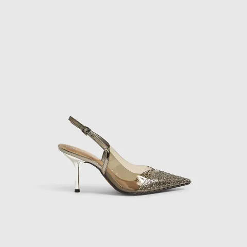 River Island Embellished Slingback Court Heels