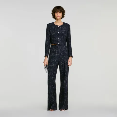 Decorative tweed jacket