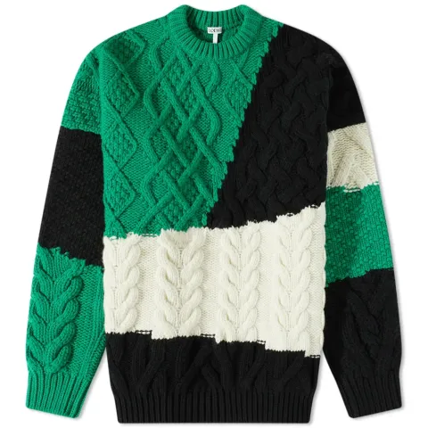 Colour Block Cable Knit