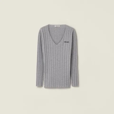 Wool and cashmere V-neck sweater