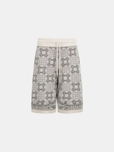 MA QUAD CHECK MESH KNIT SHORT - Alabaster