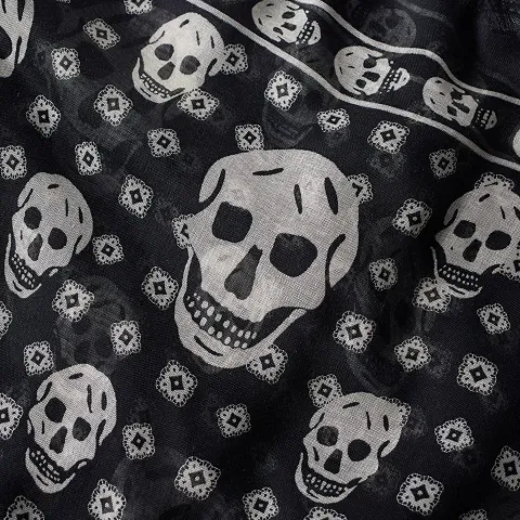Silk Skull Paisley Scarf