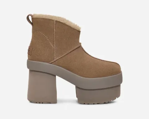 Ugg New Heights Platform Mini Boot, Suede/Polyester