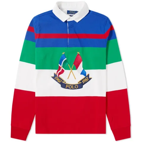 Americas Cup Stripe Flag Rugby Shirt