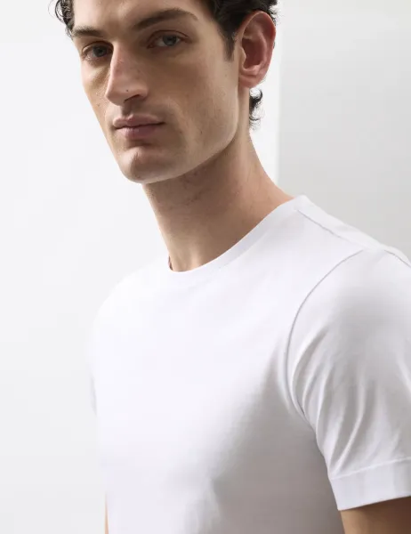 Autograph Pure Supima Cotton Slim Fit Crew Neck T Shirt White