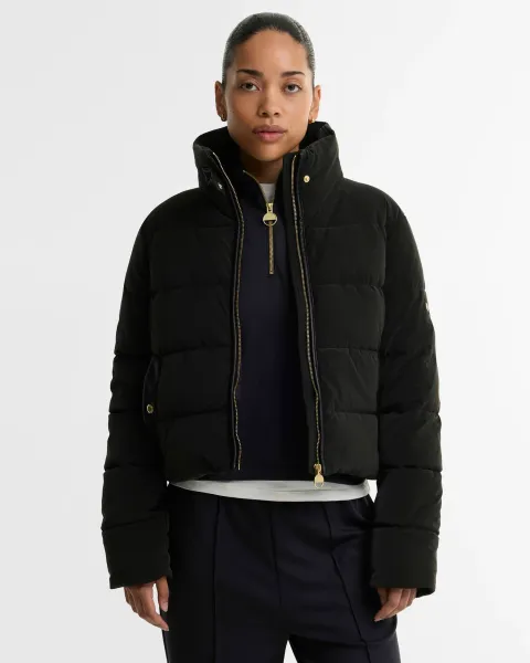 BARBOUR Halina Faux-Velvet Puffer Jacket