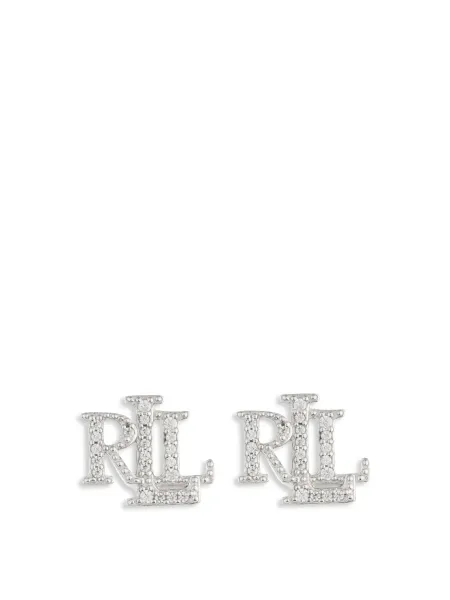 Lauren Ralph Lauren Sterling Silver Logo Stud Earrings