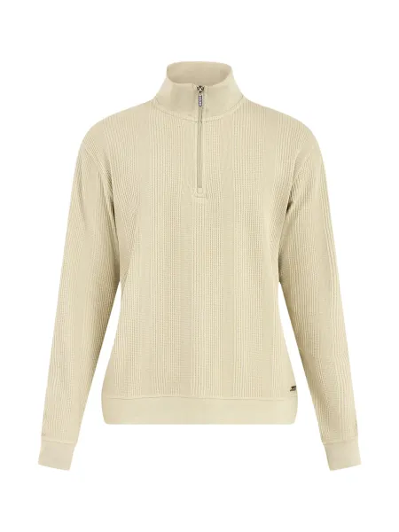 Boss Structure Quarter Zip Lounge Top Pastel