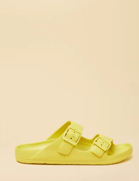 Joules Flat Sliders Yellow
