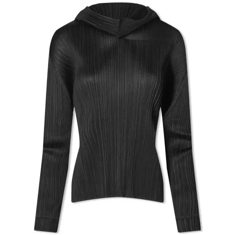 Pleats Hooded Top