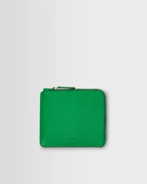 Harford - Bright Green Leather Zip Wallet