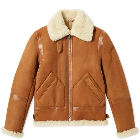 Ian Suede Shearling Flight Jacket
