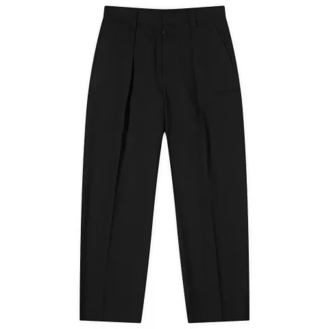 Gabadine Pleated Trousers