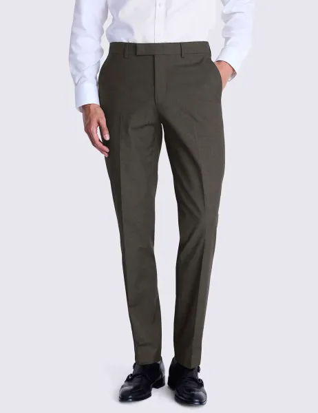 Moss Tailored Fit Stretch Suit Trousers Charcoal