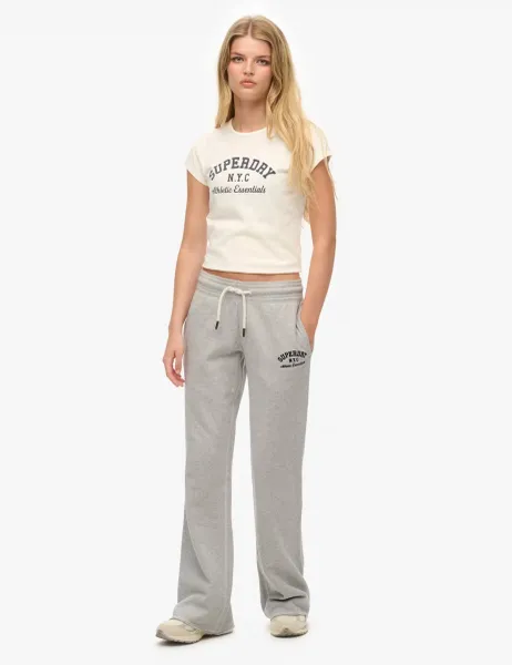 Superdry & Co Pure Cotton Drawstring Slim Fit Joggers Light Grey