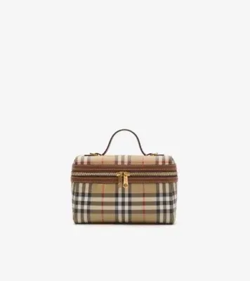 Check Vanity Bag in Archive beige/briar brown