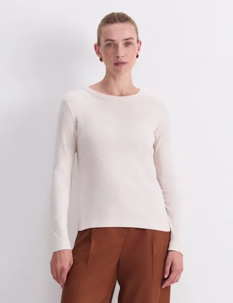 Sportscraft Pure Cotton Crew Neck Top Neutral