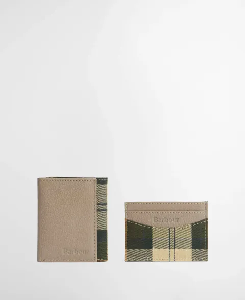 Cresswell Leather Trifold and Card Holder Gift Set