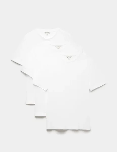 Autograph 3 Pack Pure Supima Cotton T-Shirts White
