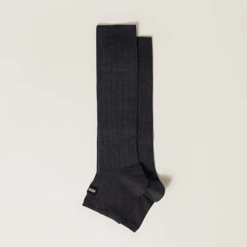 Silk knee-high socks