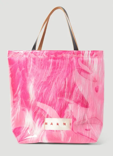 Contained Faux Fur Tote Bag