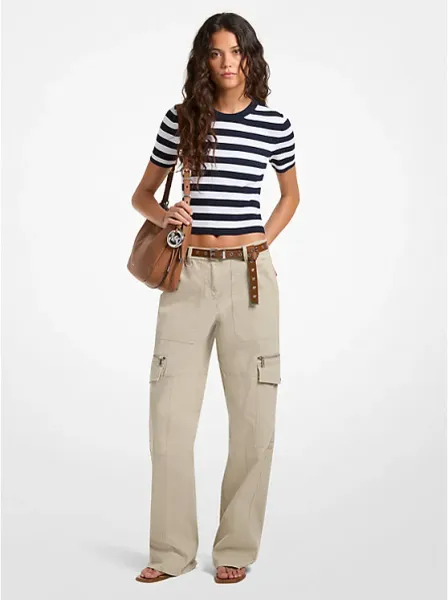Stretch Cotton Utility Cargo Pants