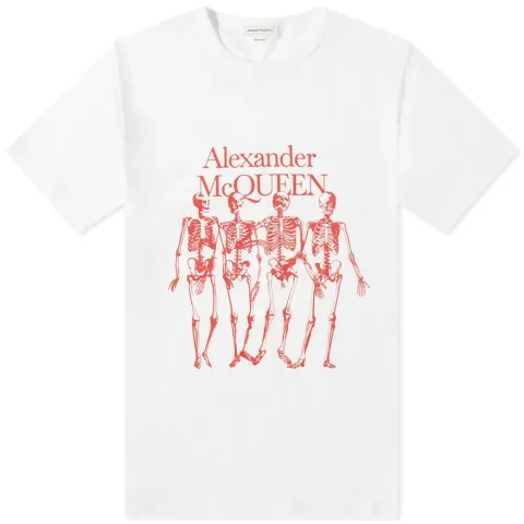 Skeleton Print Oversize Logo T-Shirt