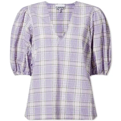 Seersucker Check Top