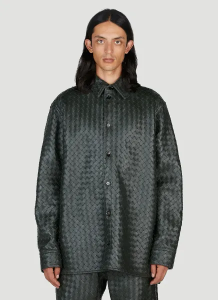 Intrecciato Leather Shirt