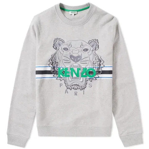Sport Tiger Embroidered Stripe Sweat