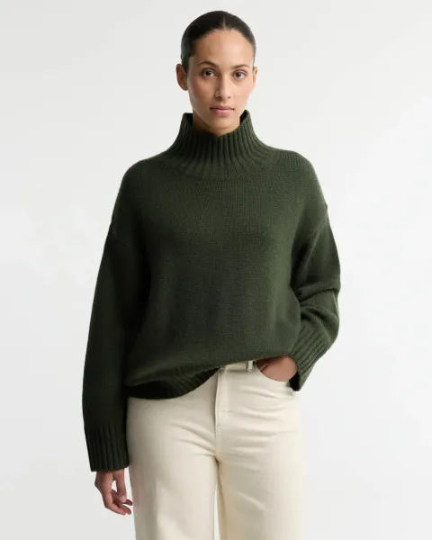 BARBOUR Woodhouse Cashmere-Blend Funnel Neck Jumper