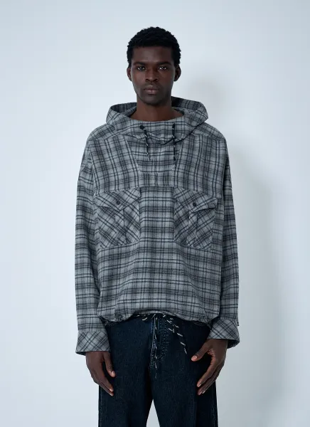 Check Hooded Sweatshirt