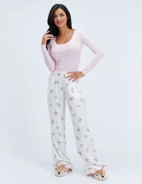 Boux Avenue Woven Deer Pyjama Set