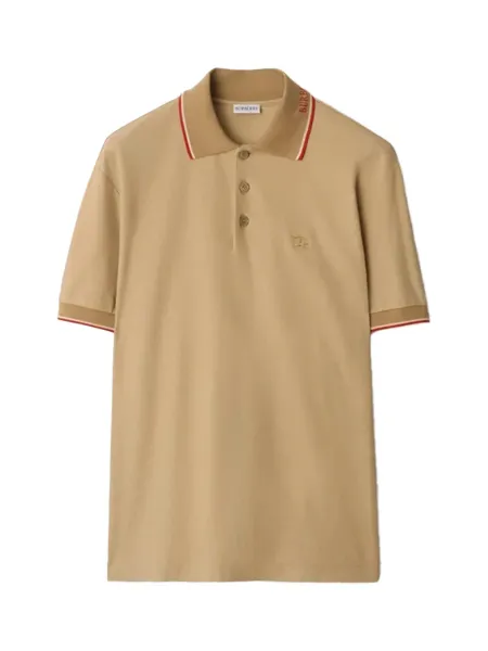Men logo polo shirt Flax