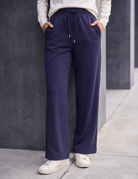 Roman Petite Drawstring Ponte Trousers Navy