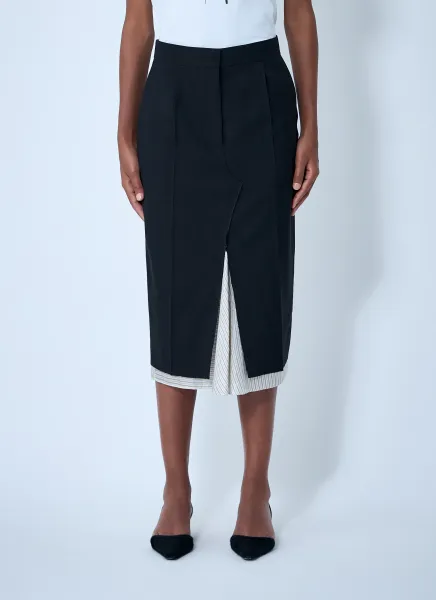Wool Midi Skirt