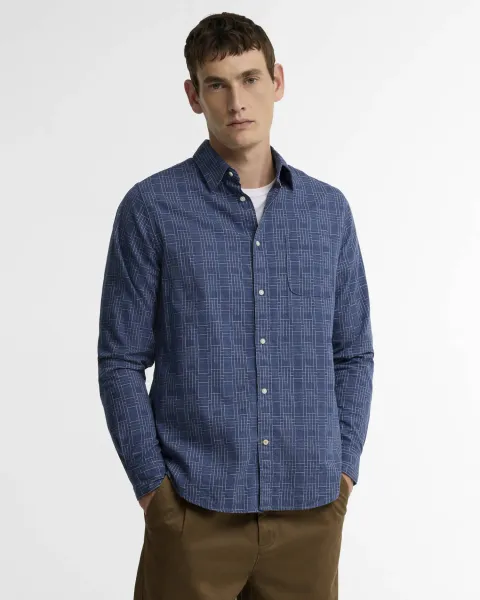 Lantern Tailored Check Long-Sleeved Shirt