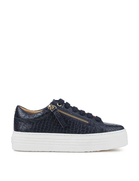 Jones Bootmaker Leather Chunky Platform Trainers Black