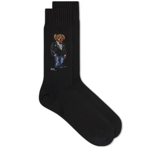 Preppy Bear Cotton Crew Sock
